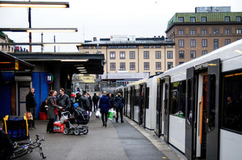 Majorstuen T-bane stasjon i Oslo. Foto: Sjur Stølen/Aktiv i Oslo.